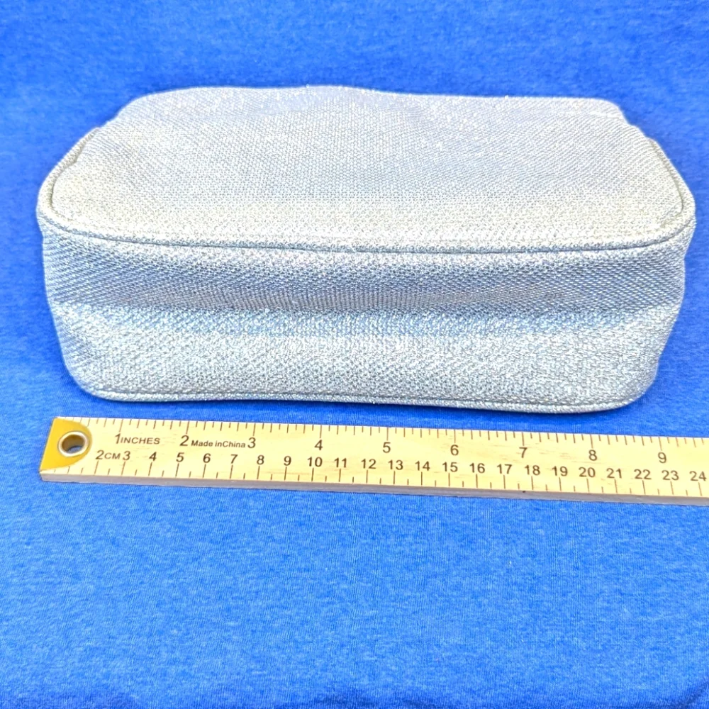 Silver Sparkle Cosmetics Bag or Evening Clutch
